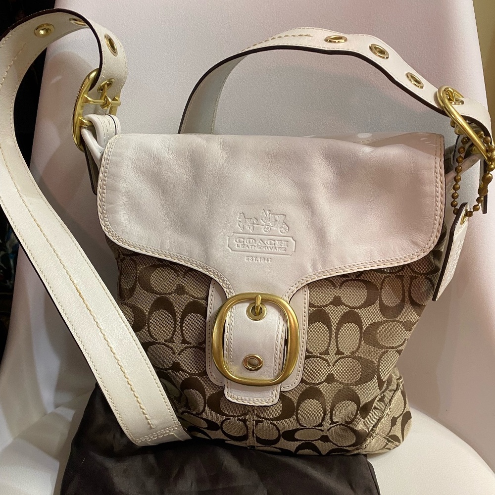 COACH Soho Leather and Canvas Messenger Bag. Excellent condition!